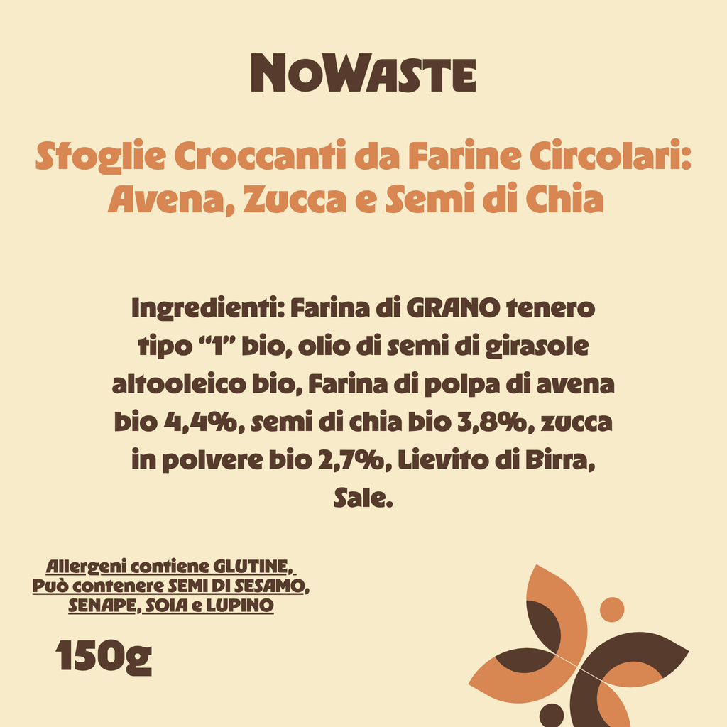Sfoglie Croccanti Zucca, Avena e semi di Chia BIO 100%Vegetali