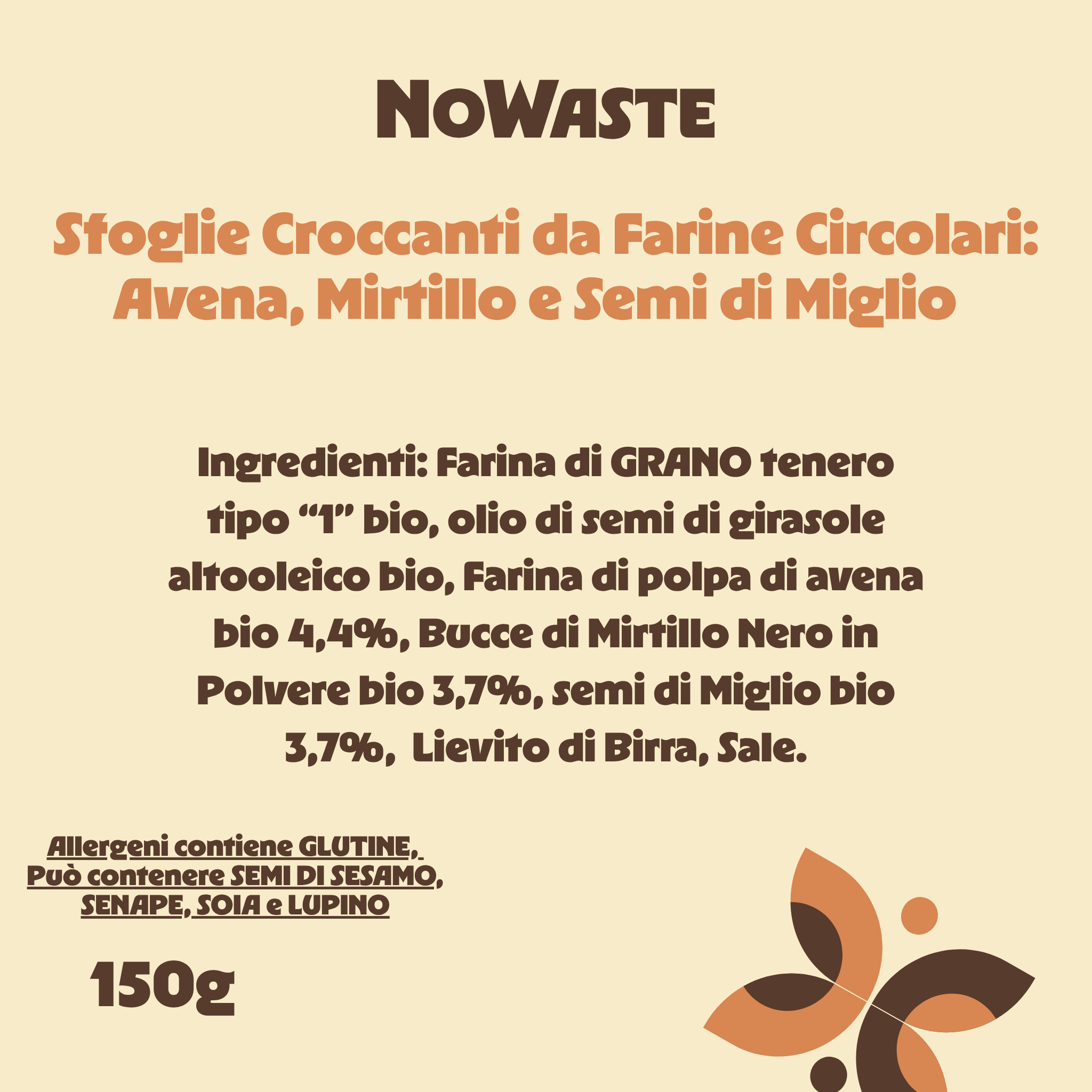 Sfoglie Croccanti Avena, Mirtillo e Semi di Miglio BIO 100%Vegetali