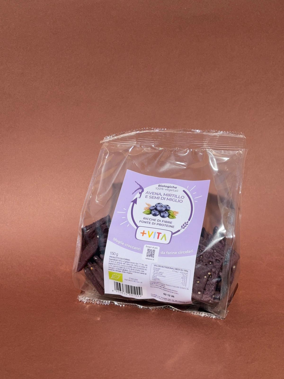 Sfoglie Croccanti Avena, Mirtillo e Semi di Miglio BIO 100%Vegetali